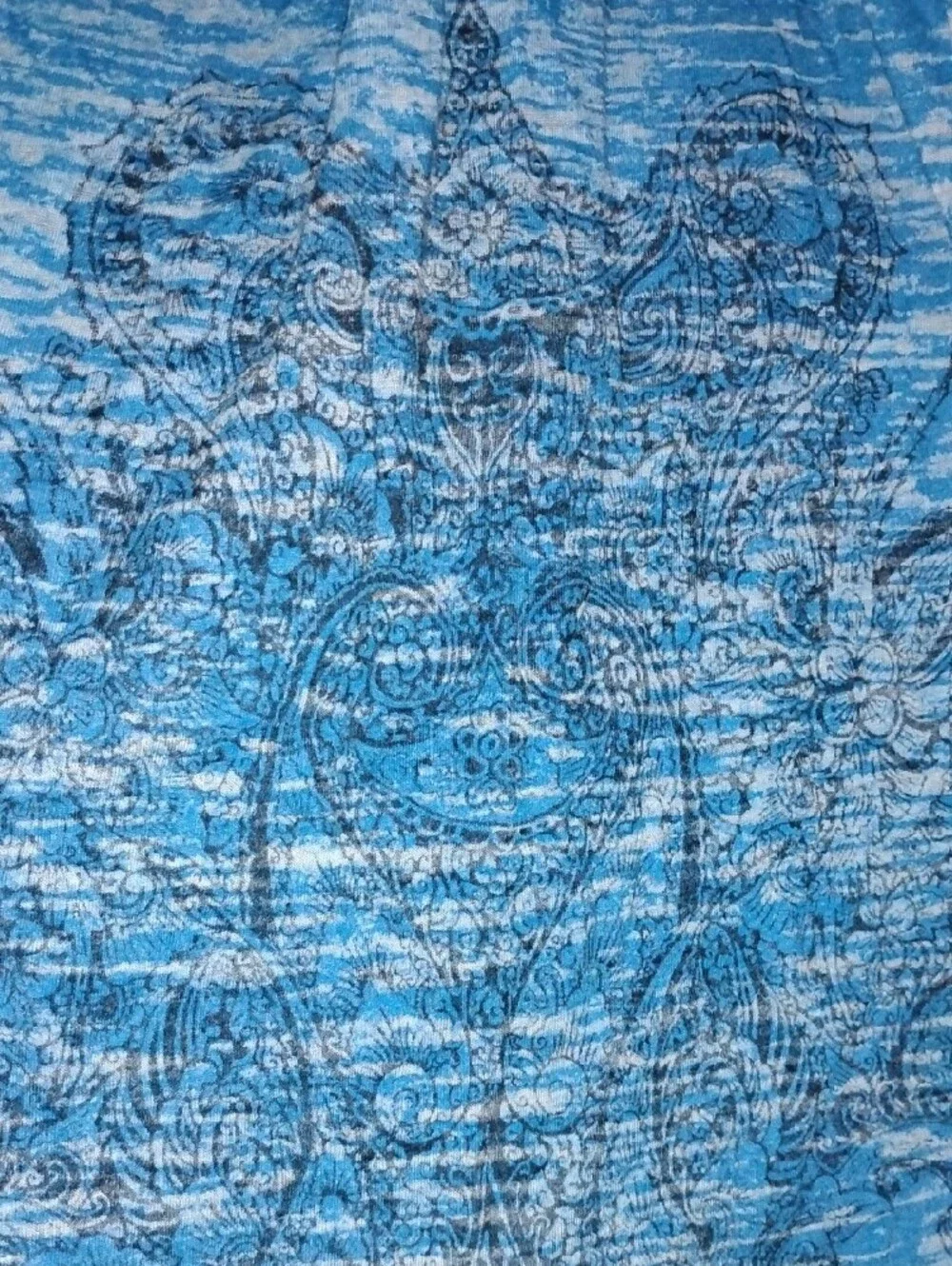 Free People Blue Printed Sequin Tank Dress